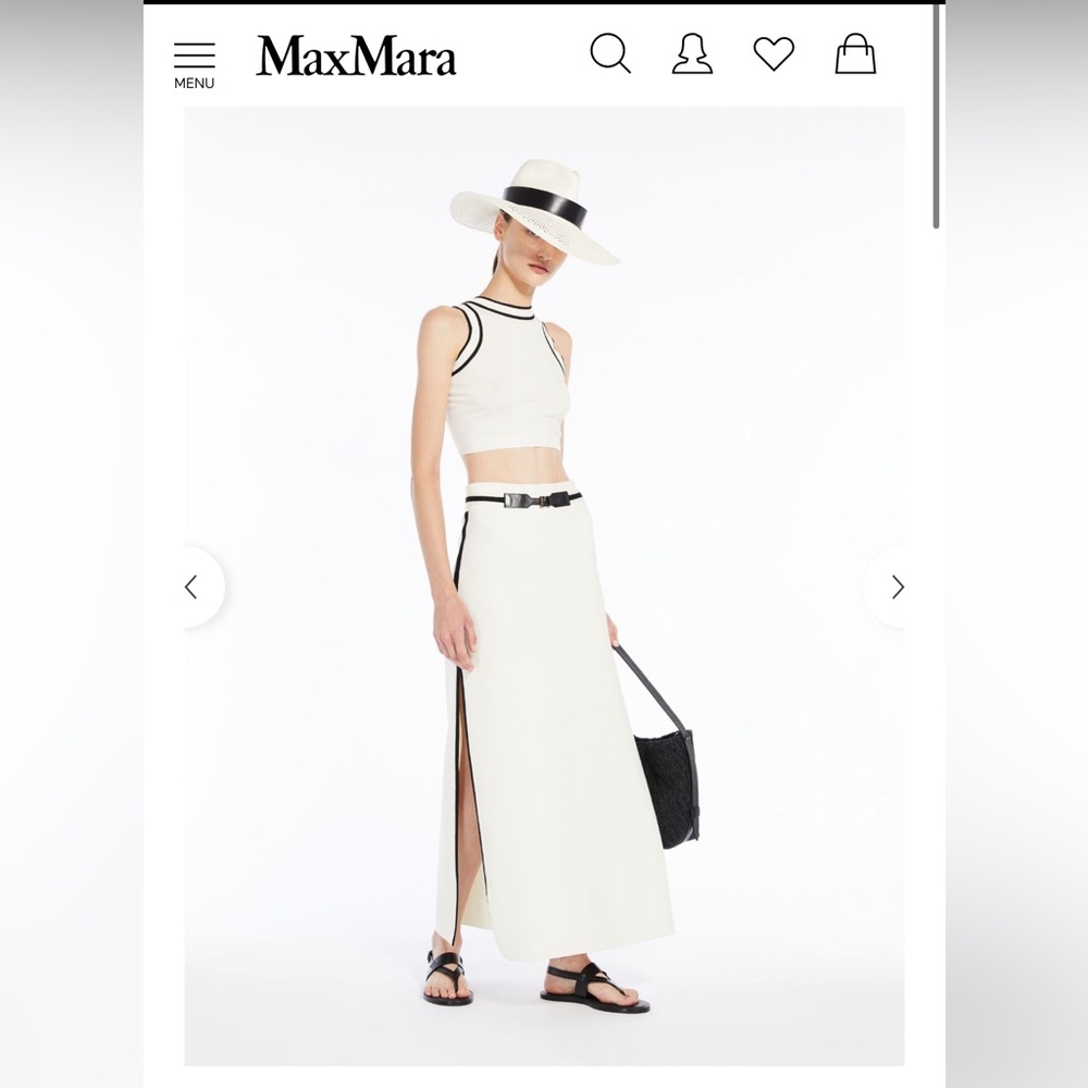 MaxMara Cotton Yarn Skirt and matching Crop Top